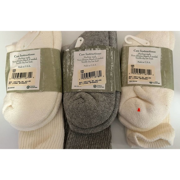 Vintage New NOS 3 Boys Greatland Winter Warm Boot socks 9-11, USA, cotton nylon - Picture 5 of 6